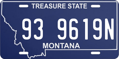 MT license plate 939619N