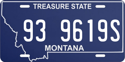 MT license plate 939619S