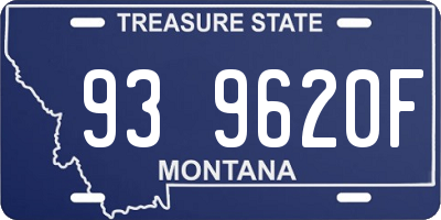 MT license plate 939620F