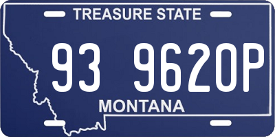 MT license plate 939620P