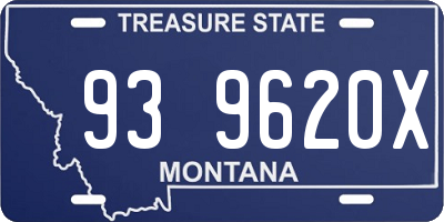 MT license plate 939620X