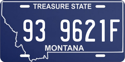 MT license plate 939621F
