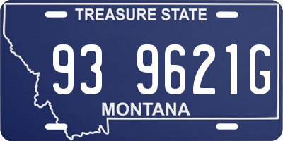 MT license plate 939621G