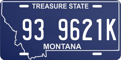 MT license plate 939621K