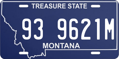 MT license plate 939621M