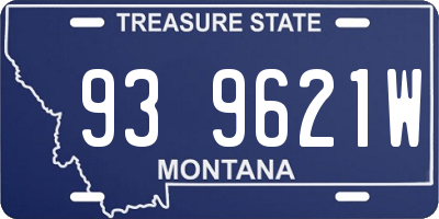 MT license plate 939621W