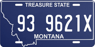 MT license plate 939621X