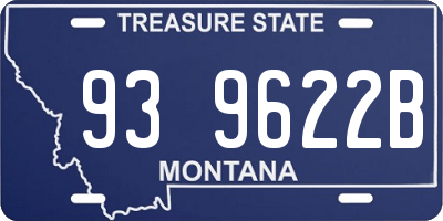 MT license plate 939622B