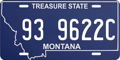 MT license plate 939622C