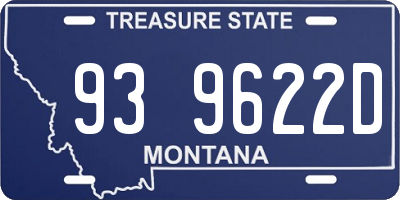 MT license plate 939622D