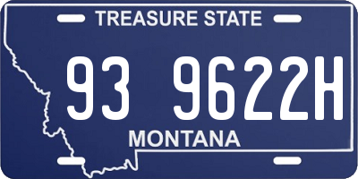 MT license plate 939622H