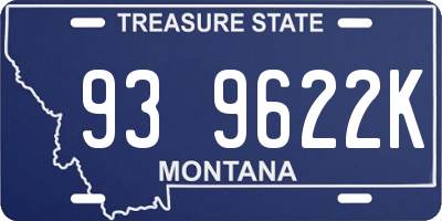 MT license plate 939622K