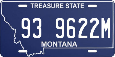 MT license plate 939622M