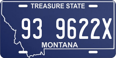 MT license plate 939622X