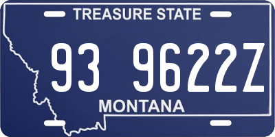 MT license plate 939622Z