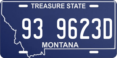 MT license plate 939623D