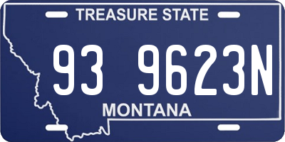 MT license plate 939623N