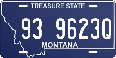MT license plate 939623Q