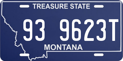 MT license plate 939623T
