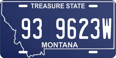 MT license plate 939623W