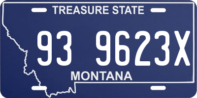 MT license plate 939623X