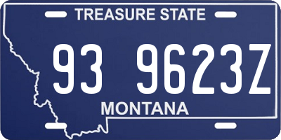 MT license plate 939623Z
