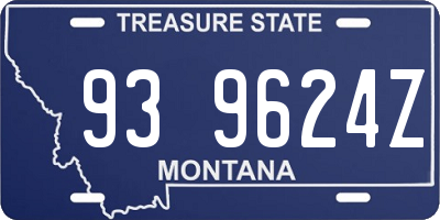 MT license plate 939624Z