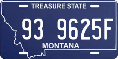MT license plate 939625F