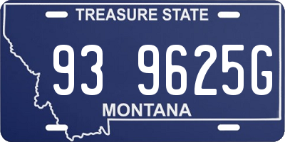 MT license plate 939625G