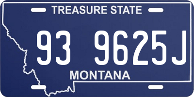 MT license plate 939625J