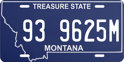 MT license plate 939625M