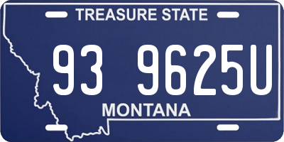 MT license plate 939625U
