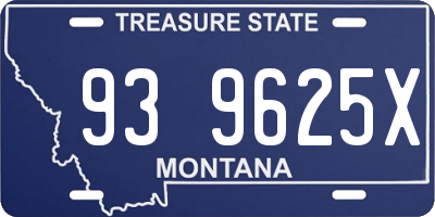 MT license plate 939625X