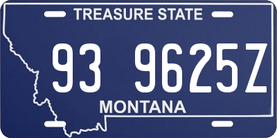 MT license plate 939625Z