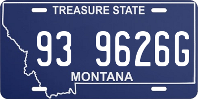 MT license plate 939626G