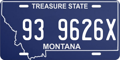 MT license plate 939626X