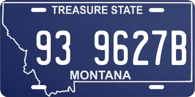 MT license plate 939627B
