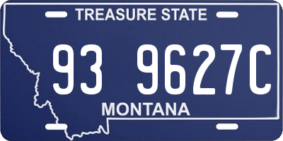 MT license plate 939627C