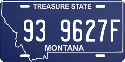 MT license plate 939627F