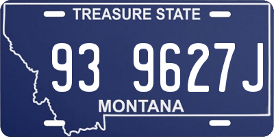 MT license plate 939627J