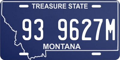 MT license plate 939627M