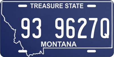 MT license plate 939627Q