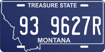 MT license plate 939627R