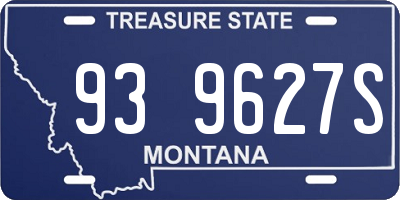 MT license plate 939627S