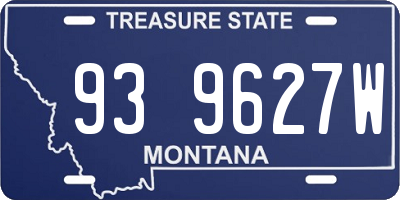 MT license plate 939627W