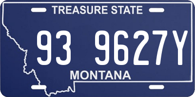 MT license plate 939627Y