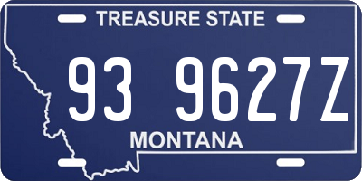 MT license plate 939627Z