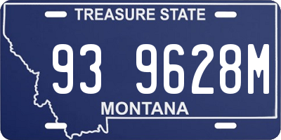 MT license plate 939628M