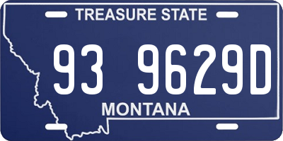MT license plate 939629D