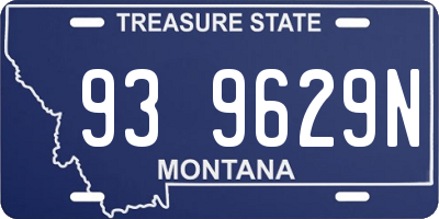 MT license plate 939629N